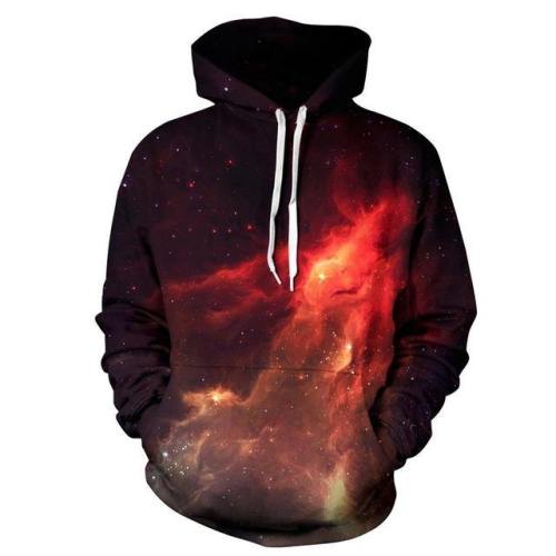 Red Nebula Galaxy 3D Hoodie