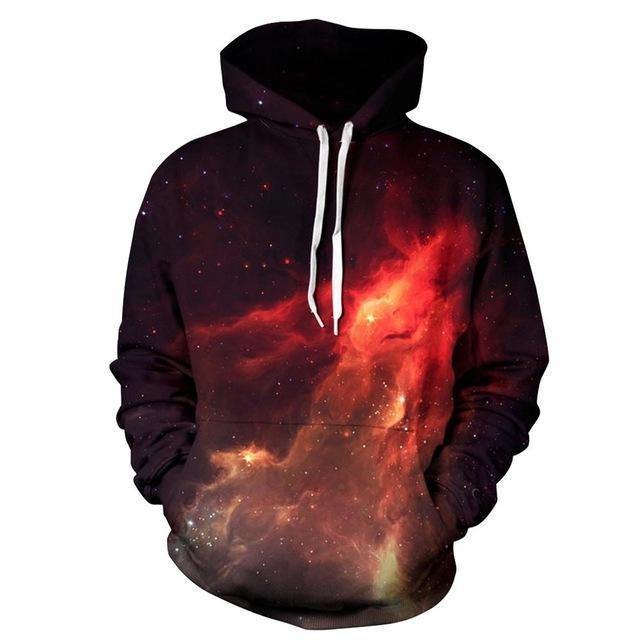 Red Nebula Galaxy 3D Hoodie