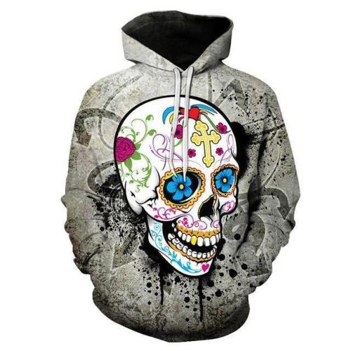 Fiesta Skull 3D Sweatshirt Hoodie Pullover
