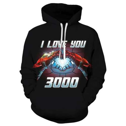 Tony Stark I Love You  Hoodie Men The Avengers Iron Man Moive Costume Sweatshirt   Coat Casual Tops