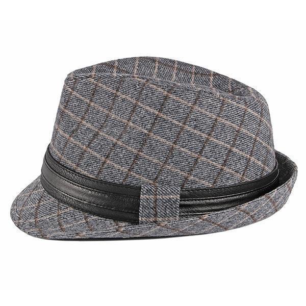 Men'S British Style Gentlemen Hats Plaid Jazz Hats