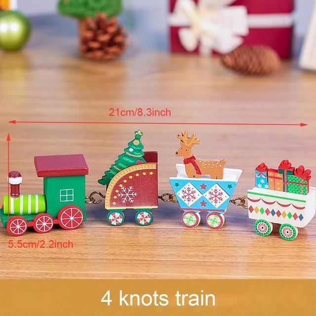 Little Train Wooden Christmas Decorations For Home Xmas Decor Christmas   Year  Christmas Ornaments Christmas Noel