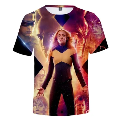 Cosplay Costume X-Men: Dark Phoenix T-Shirt Tops Men'S Women'S Jean Grey Shirts Tee For Adults Women Men Halloween Party