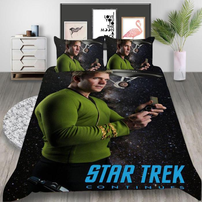 Star Trek Discovery Cosplay Bedding Set Duvet Cover Pillowcases Halloween Home Decor