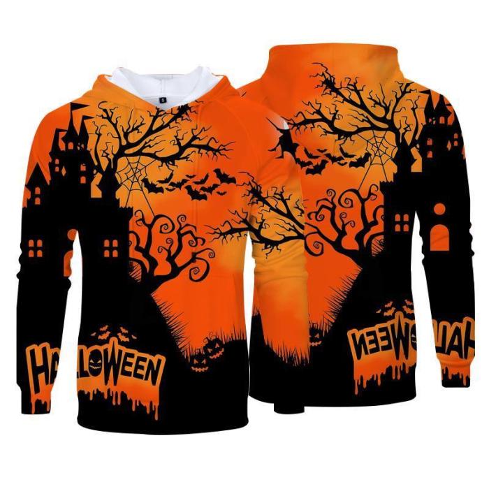 Halloween Horror Witch Print Fashion Hoodies