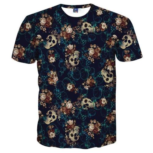 Skull Flower 3D T-Shirt