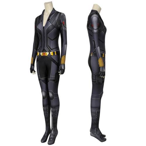 Black Widow Natasha Black 3D Printed Spandex Jumpsuit Cosplay Costume