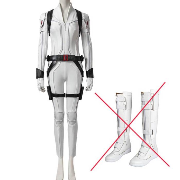Black Widow  Natasha Romanoff White Cosplay Costume Suit Outfit