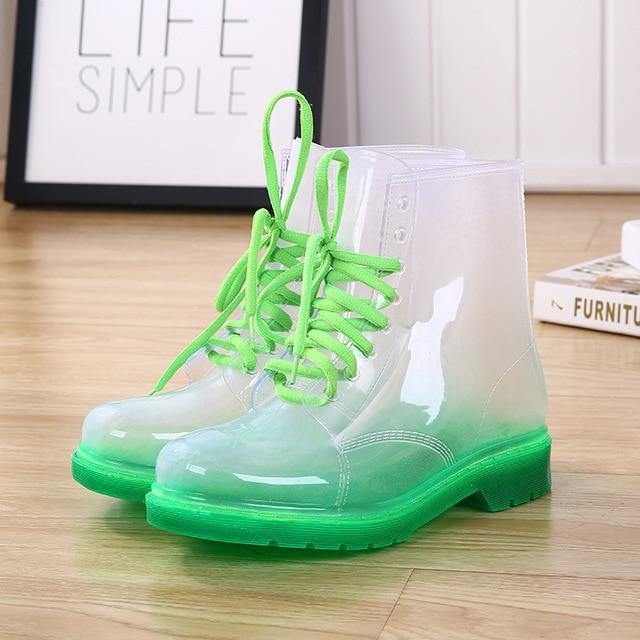 Ombre Transparent Rain Boots