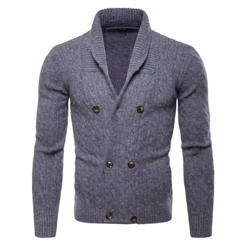 Men'S Relax Fit V-Neck Cardigan Sweater