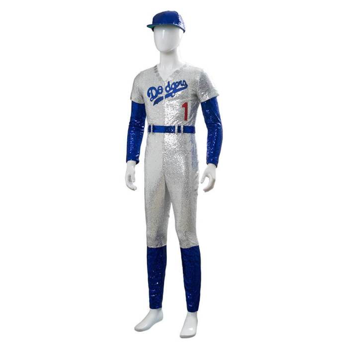 Rocketman Elton John Dodgers Baseball Cap Jumpsuit Cosplay Costume