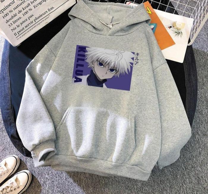 Killua Zoldyck Hunter X Hunter Harajuku Oversize Sweatshirt Tops Anime Hoodie