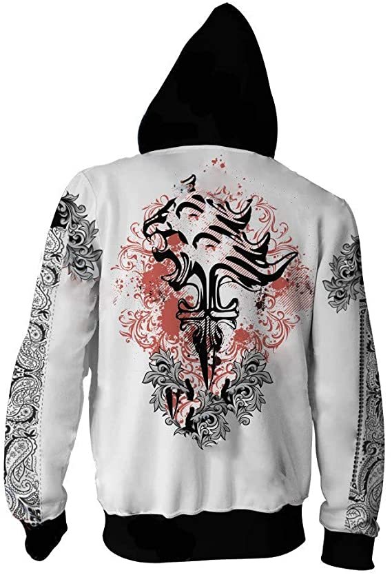 Viking Tattoos Cosplay Unisex 3D Printed Hoodie Sweatshirt Jacket With Zipper