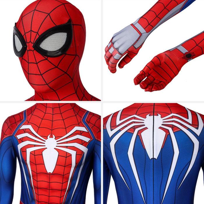Spider-Man Peter Parker Advanced Suit Ps4 Spider-Man Spiderman Jumpsuit Cosplay Costume -
