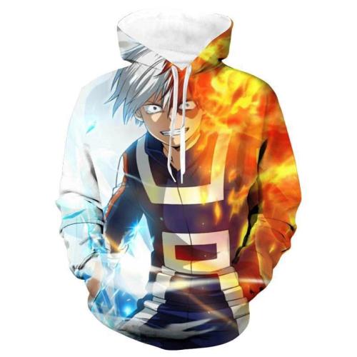 My Hero Academy Anime Todoroki So  Cosplay Unisex 3D Printed Hoodie Sweatshirt Pullover