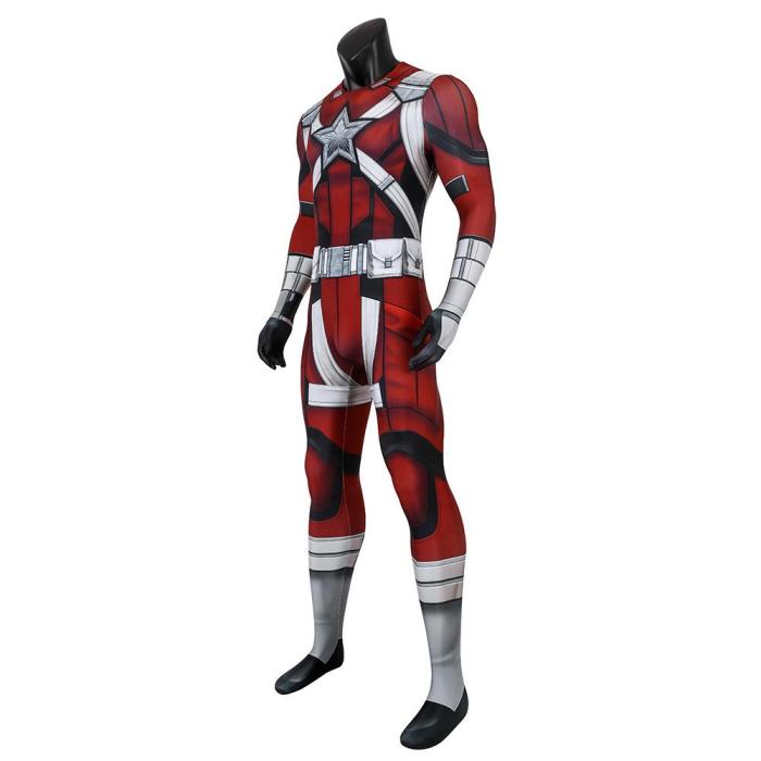 Red Guardian Black Widow  Jumpsuit Cosplay Costume -