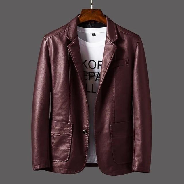 Autumn Winter Mens Leather Jackets Motorcycle Jackets