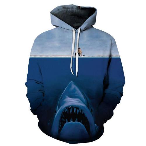 Jaws 3D Sweatshirt, Hoodie, Pullover