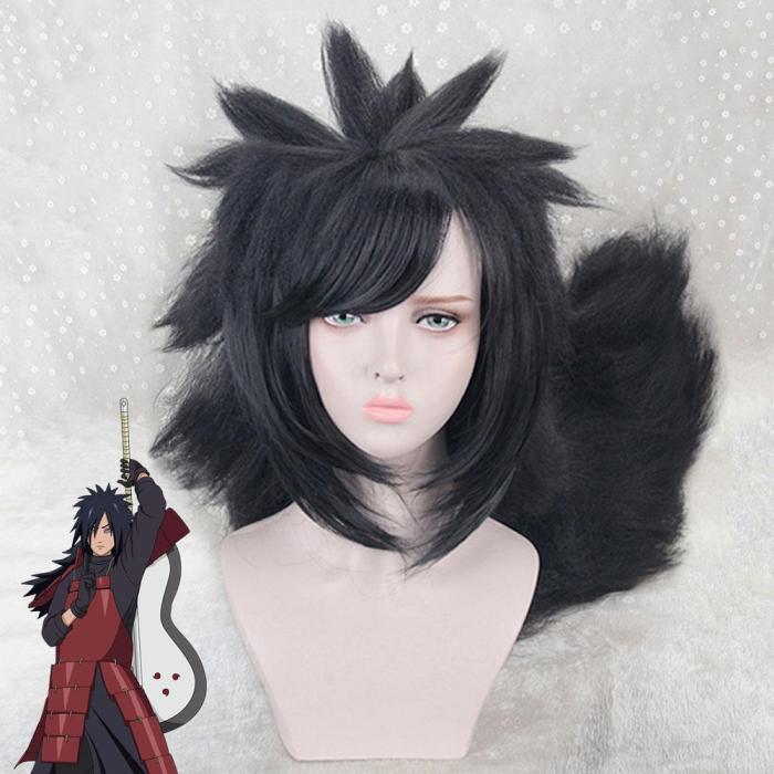 Madara Uchiha From Naruto Halloween Black Cosplay Wig