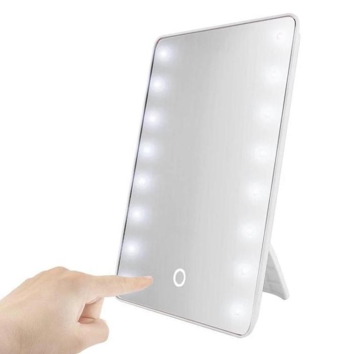 Cosmetic Beauty Mirror With Touch Screen Adjustable Led Lights