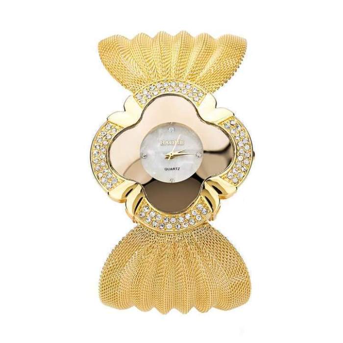 Elegant Butterfly Gold Watch