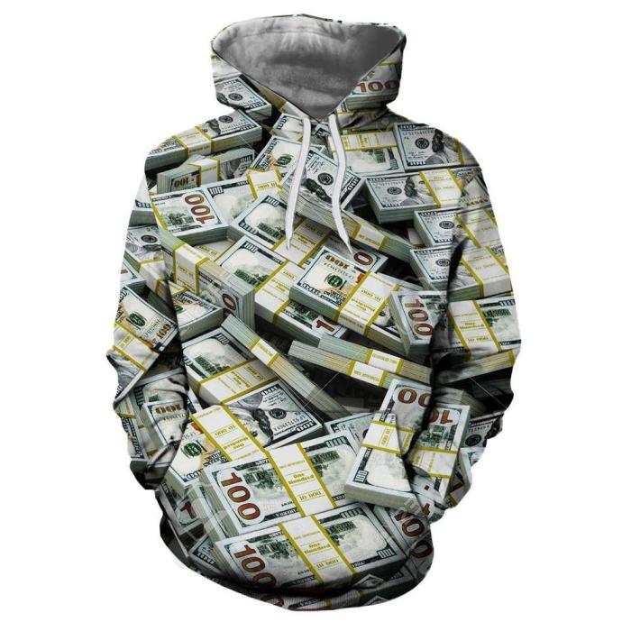 All About The Benjamins 3D Logo Hoodie For Men And Boys Sweatshirt