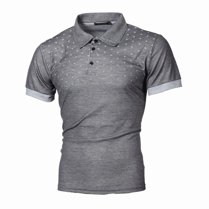 Men'S Print Slim Fashion High Quality Polo Shirt