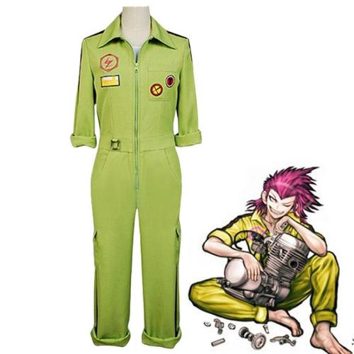 Kazuichi Souda Cosplay Costumes Full Set Outfit Super Danganronpa Cos Overalls Rompers For Women Men Jumpsuit Wig Halloween
