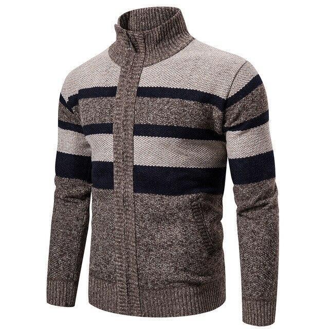 Men'S Business Cardigan Knitted Turtleneck Sweater