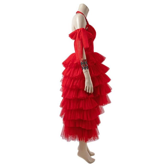 Harley Quinn The Suicide Squad  Movie Red Dress Cosplay Costume