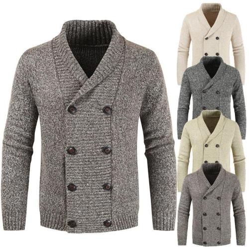 Mens Thicken Cardigan Knit Sweaters