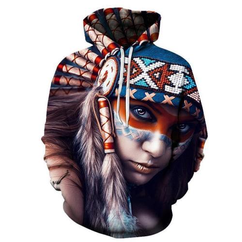 Native American Indian 3D Sweatshirt Hoodie Pullover