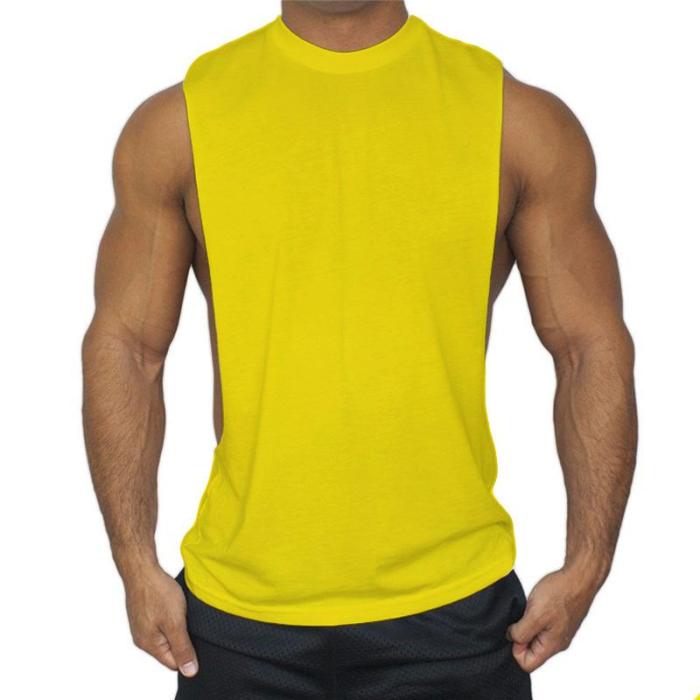 Men'S Gyms Fitness Sleeveless Shirt Cotton Tank Tops