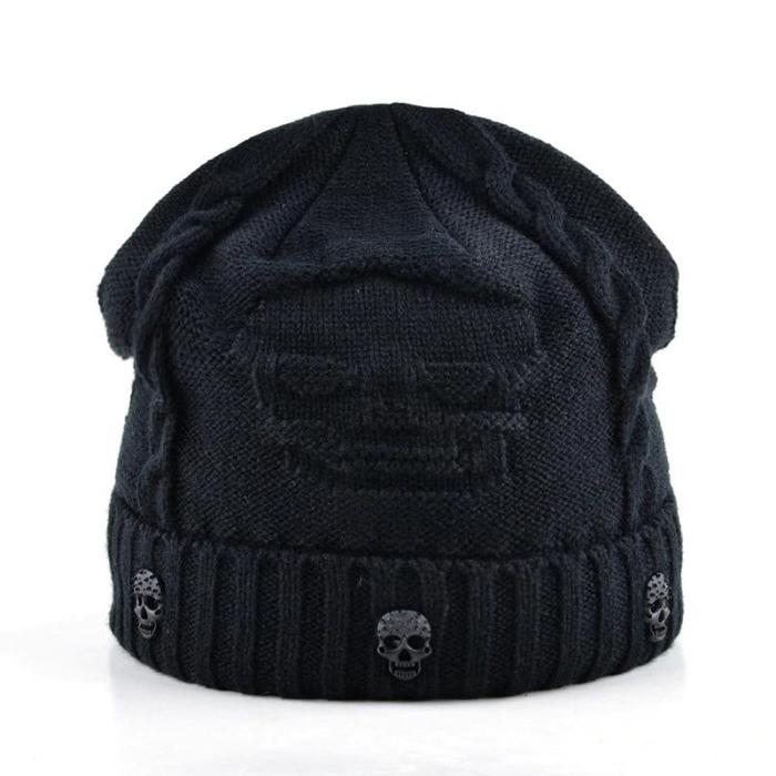 Cool Skull Pattern Knitted Beanie Hats