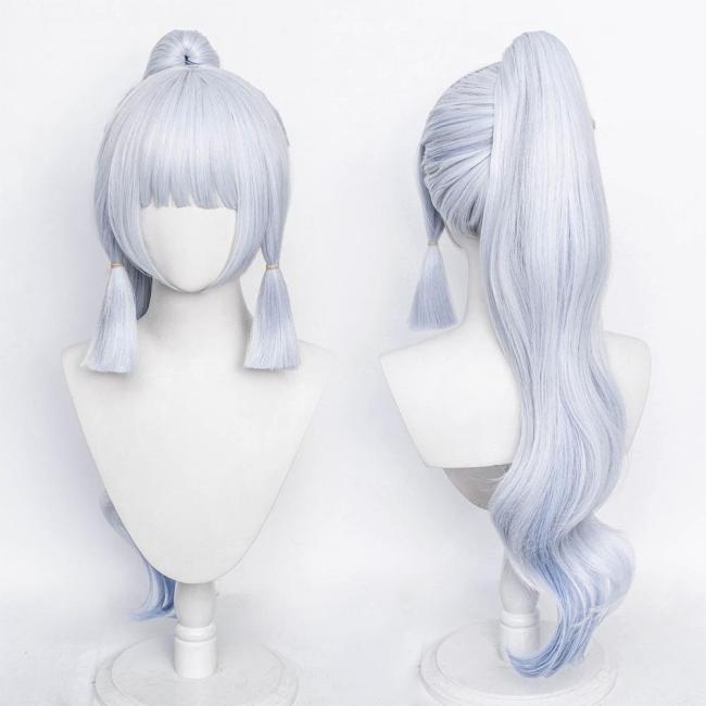 Genshin Impact Kamisato Ayaka Heat Resistant Synthetic Hair Carnival Halloween Party Props Cosplay Wig
