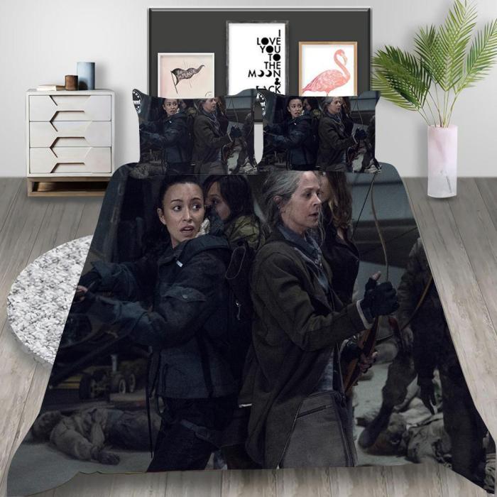 The Walking Dead Season 11 Cosplay Bedding Set Duvet Cover Pillowcases Halloween Home Decor