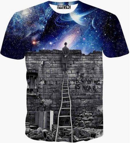 Hipster Over The Wall 3D T-Shirt V4