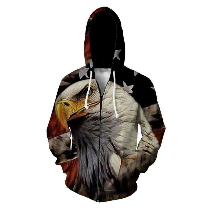 Exclusive: Eagle Usa Flag 3D Sweatshirt/Hoodie