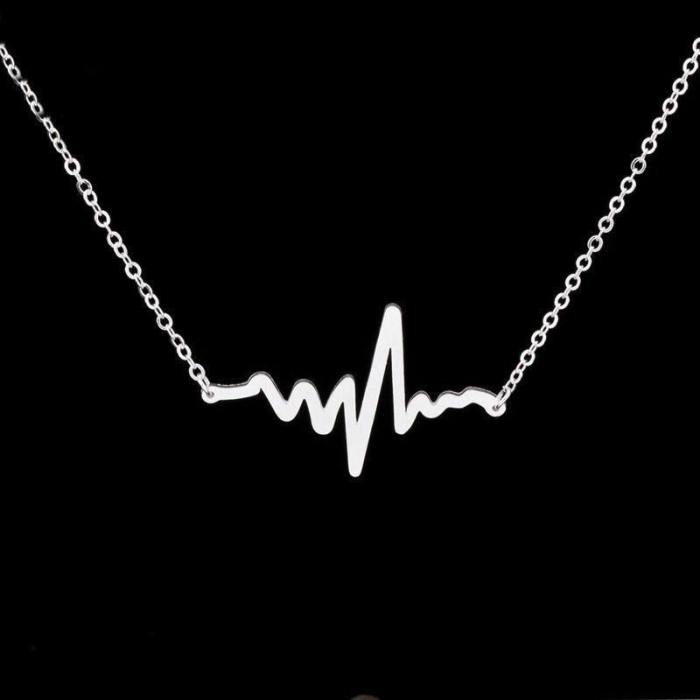 Heart Beat Charm Necklace