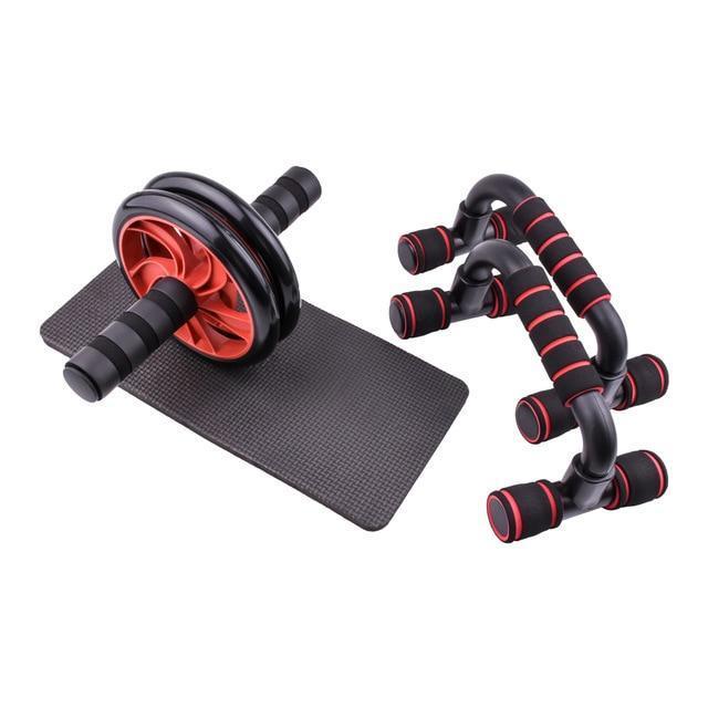 Ab Power Wheels Roller Machine Push-Up Bar Stand Exercise Rack