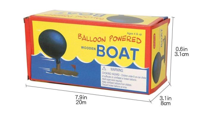 Kids Balloon Powered Boat Science Experiment