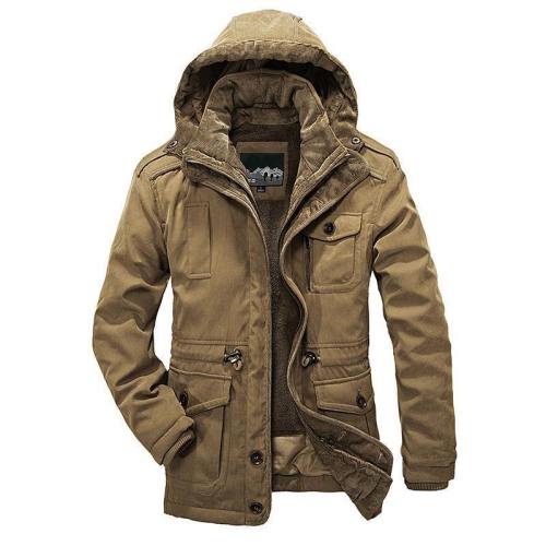 Men'S Lambswool  Removable Outdoor Leisure Plus Size Coat