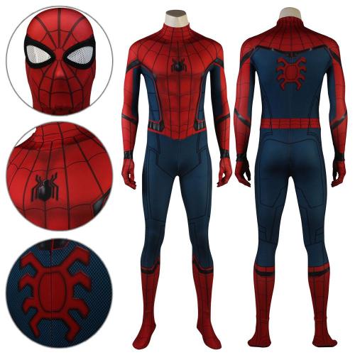 Spider-Man Peter Parker Stark Suit Spiderman Spider-Man: Homecoming Jumpsuit Cosplay Costume -