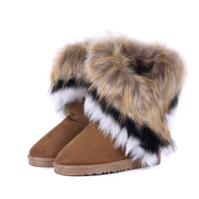 Snow Boots With Artificial Fur