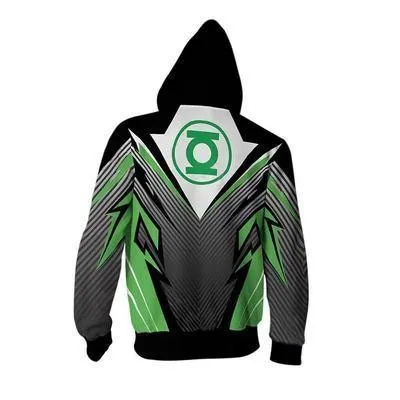 Dc Detective Comics Green Lantern Alan Scott Movie Cosplay Unisex 3D Printed Hoodie Sweatshirt Jacket With Zipper