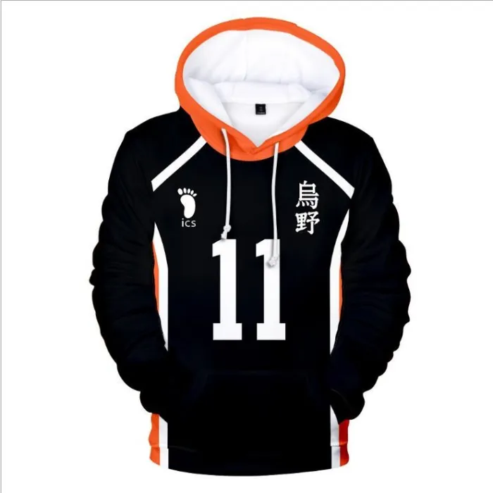 Volleyball Junior Haikyu Anime Hinata Shoyo Sweatshirt 3D Print Pullovers Hoodie