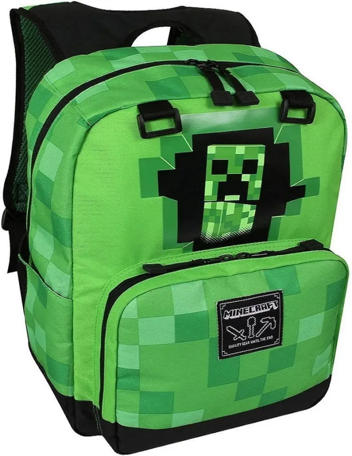 Game Minecraft Creeper Cosplay Backpack Halloween Bags For Kids Adults