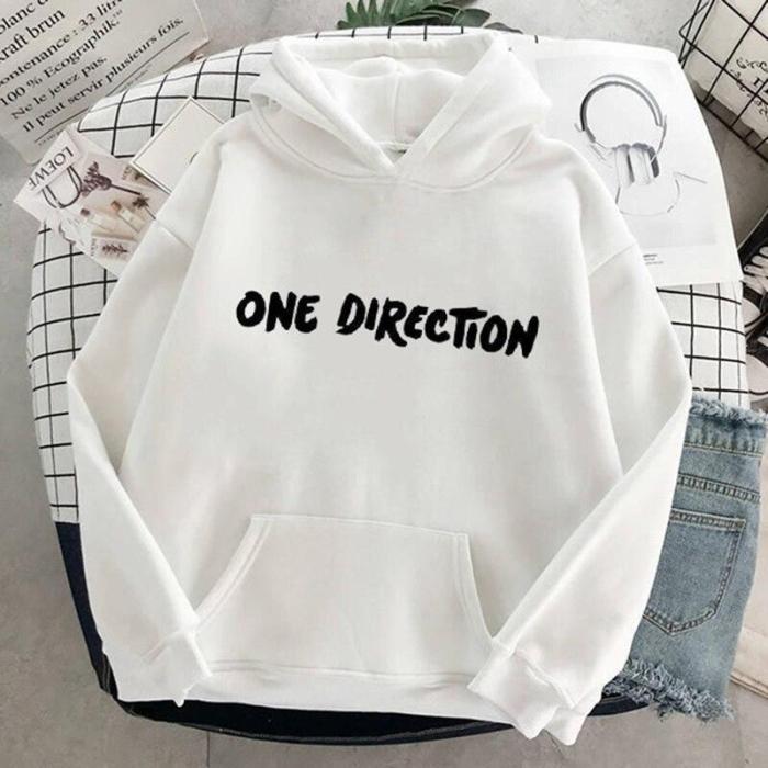 Letters Sweatshirt Plus Size Hoodie  Harry Styles Graphic One Direction Merch Harajuku Pullover
