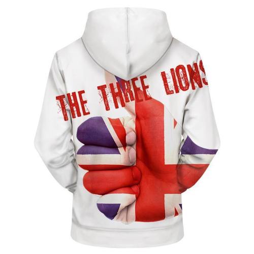 England Three Lions 3D - Sweatshirt, Hoodie, Pullover