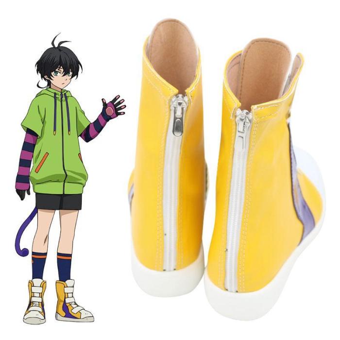 Sk8 The Infinity Sk∞ Miya Golden Shoes Cosplay Boots